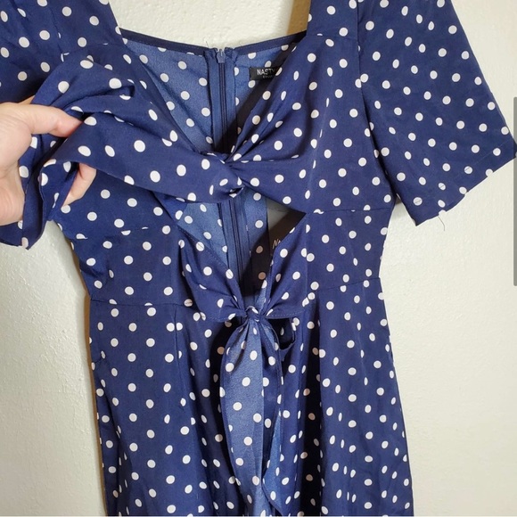 Nasty Gal Blue and White Polka Dot Jumpsuit - Picture 4 of 8